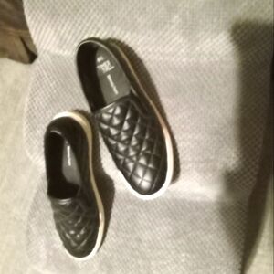 Black Quilted slip on Sneaker , 6.5